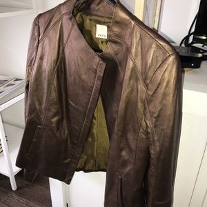 Bronze Leather  jacket / blazer